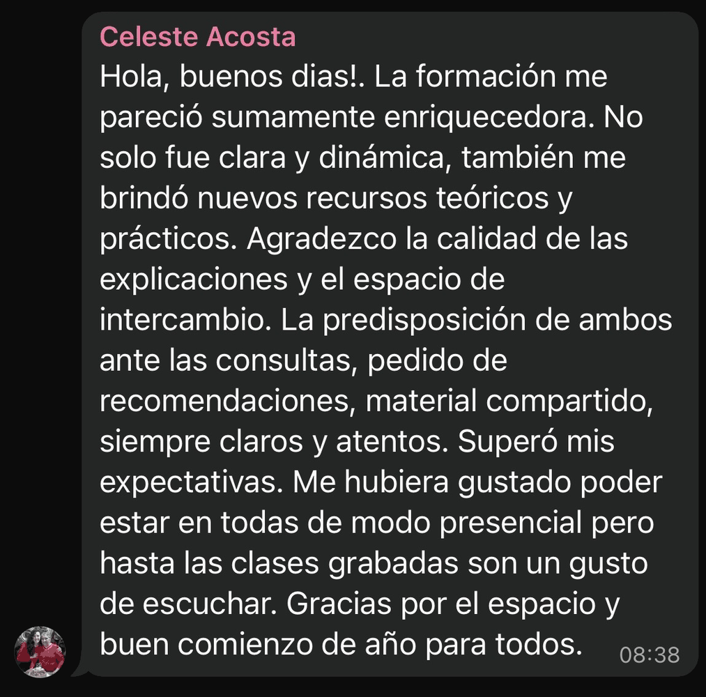 Reseña de un alumno