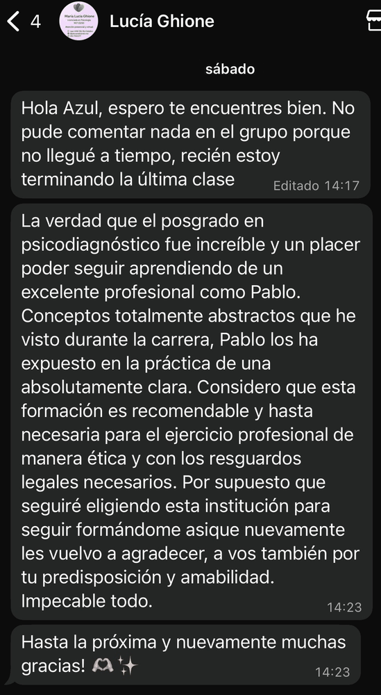 Reseña de un alumno